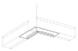 Accesorii gips carton - Piesa imbinare colt interior pt profil perimetral Knauf cutie 100 buc